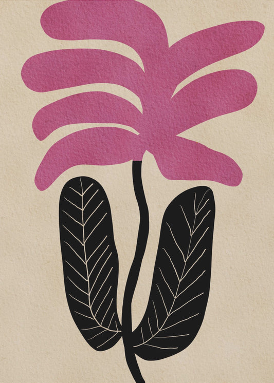 Roze bloemenbloem | Canvas