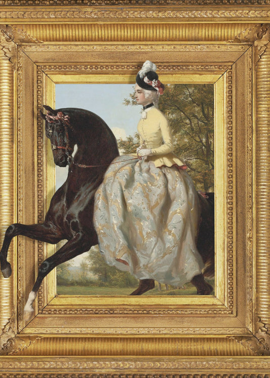 De dame en haar paard | Canvas