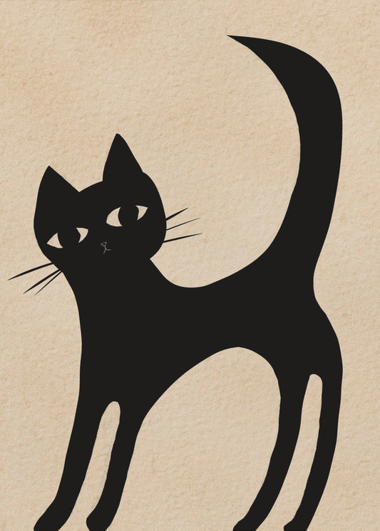 Zwarte kat | Canvas