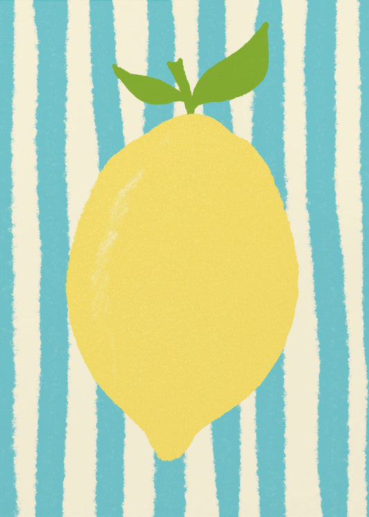 Limone lichtblauw | Canvas
