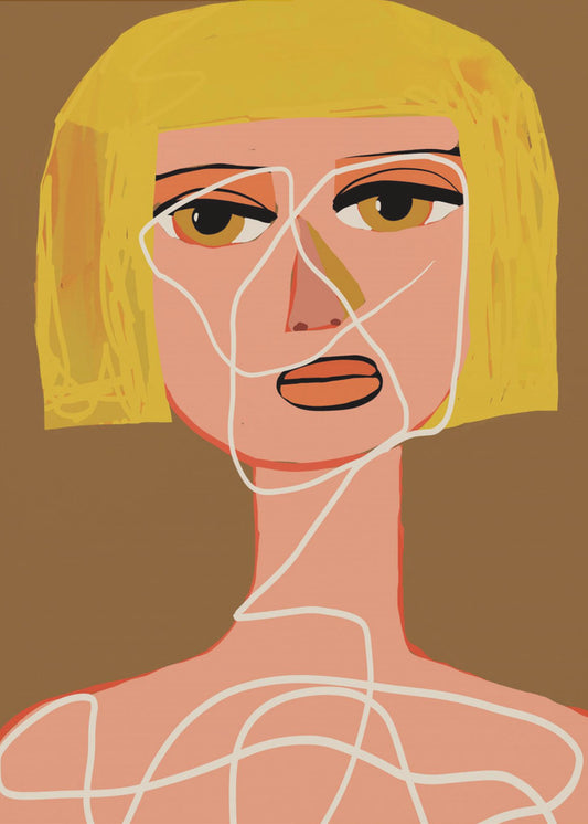 Vastgebonden vrouw Verward | Canvas