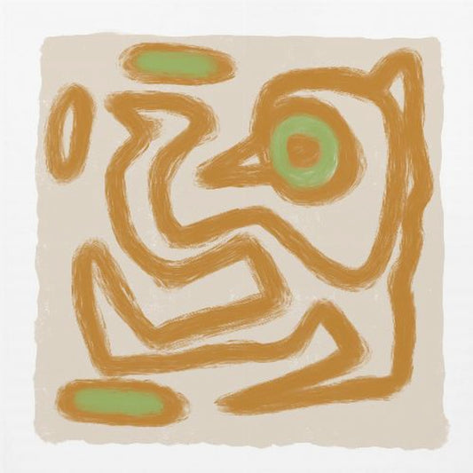 Tan Scribble 2 | Poster