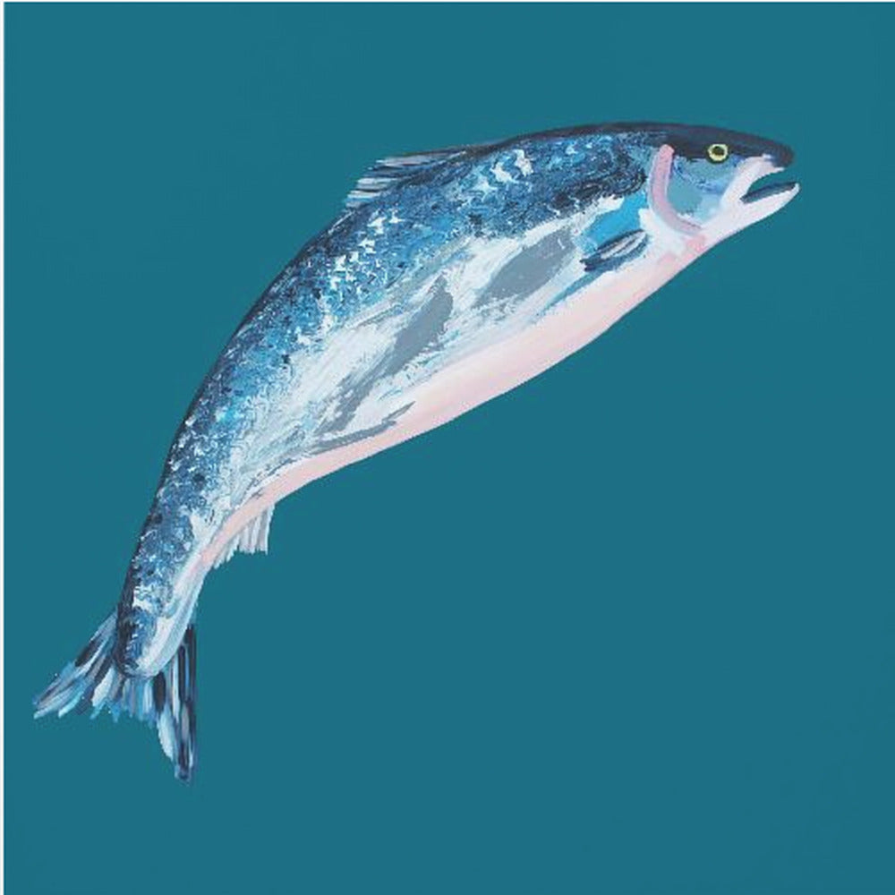 Springende Zalm | Canvas