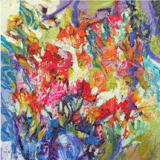 Expressionistisch kleurrijk abstract | Canvas
