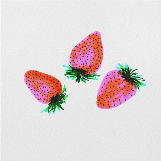 Rode Lavendel Zoete Aardbeien Fruit | Canvas