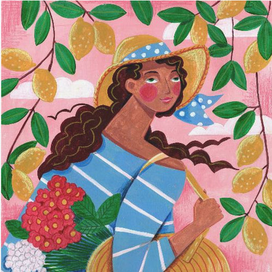 Portrait woman in Amalfi coast Italy | Poster