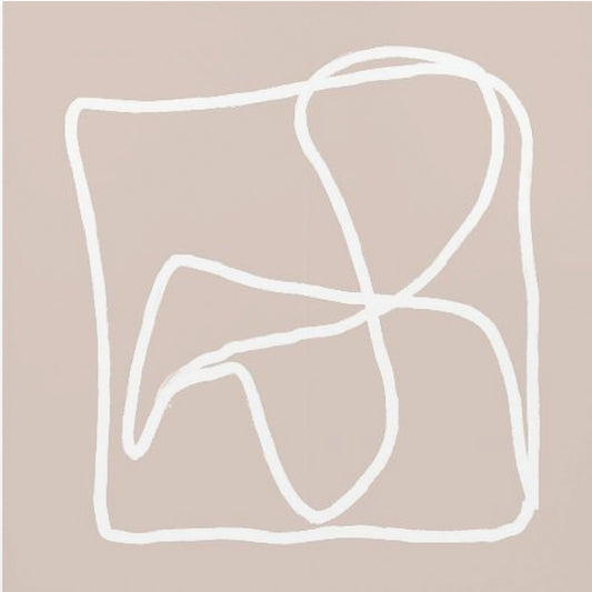 Beige abstracte lijnen | Canvas