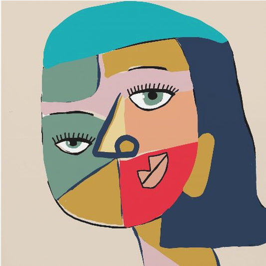 Gezicht van een vrouw | Canvas
