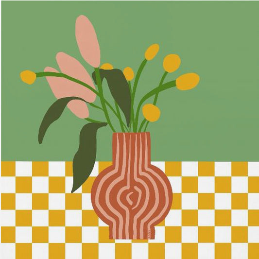 Vaas met bloemen | Canvas
