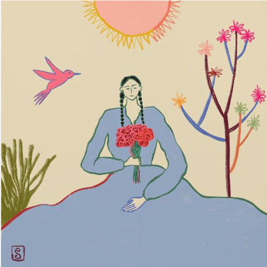 De omhelzing van Serene Blossom | Canvas