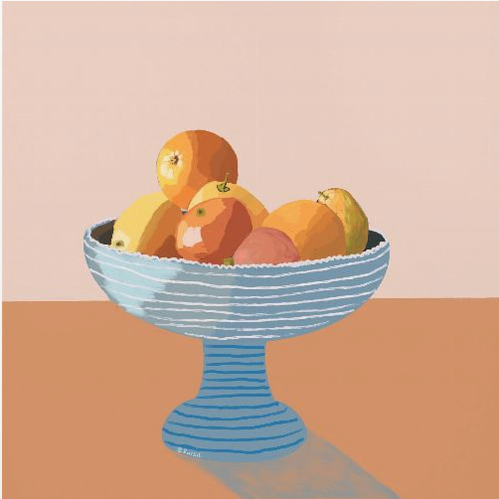Blauwe fruitschaal | Poster