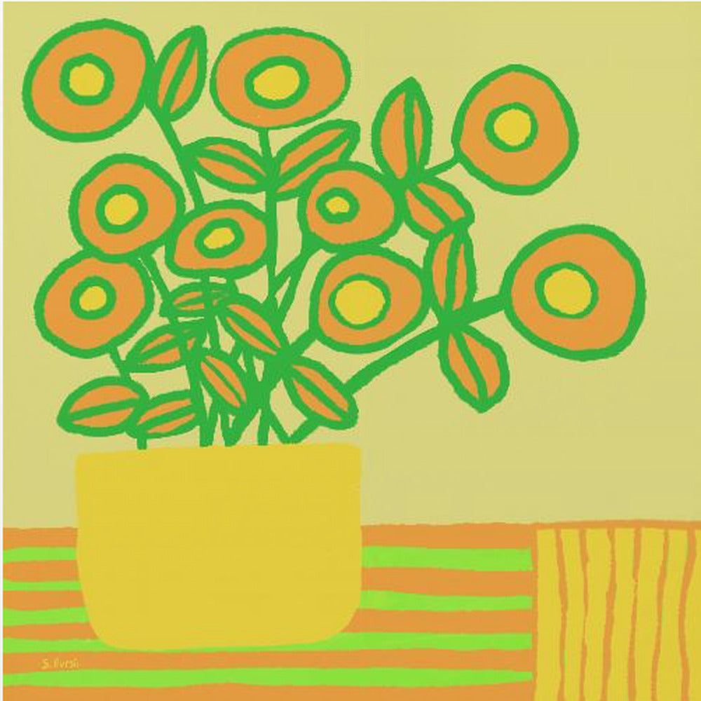 Bloemen op tafel | Canvas