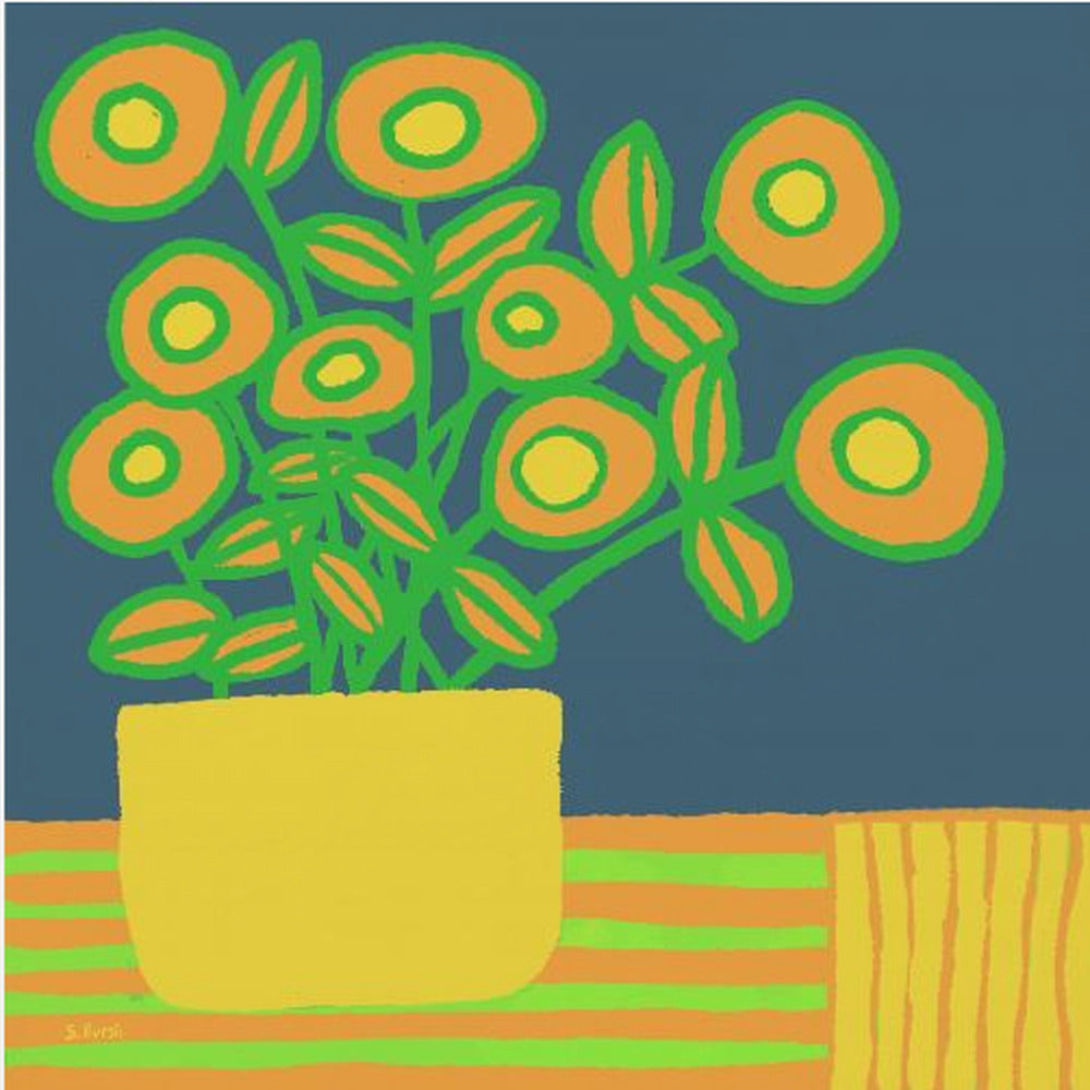 Bloemen op tafel | Canvas