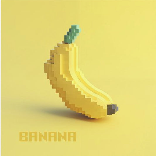 Gepixelde gestileerde banaan | Canvas