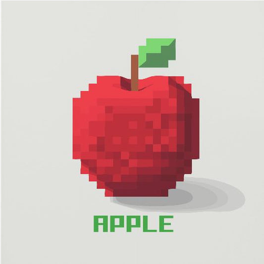 Pixel Fruit Appel | Canvas