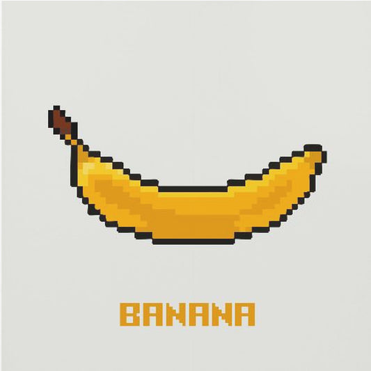 Pixel Fruit - Banaan | Canvas