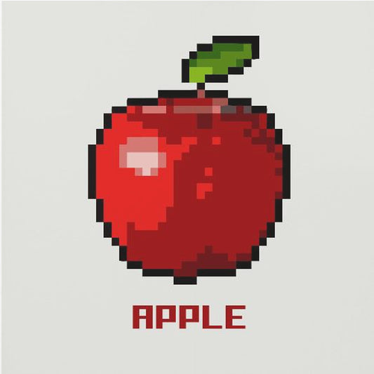 Pixel Fruit - Appel | Canvas