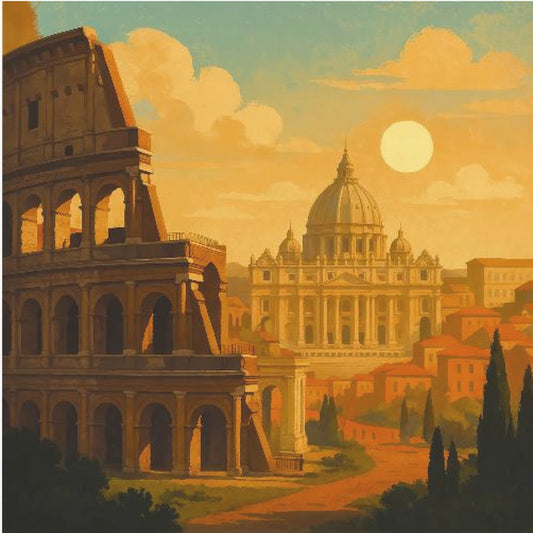 Rome bij de Gouden Dageraad | Canvas