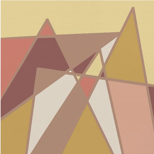 Gouden abstracte bergen | Canvas
