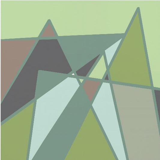 Gouden abstracte bergen | Canvas