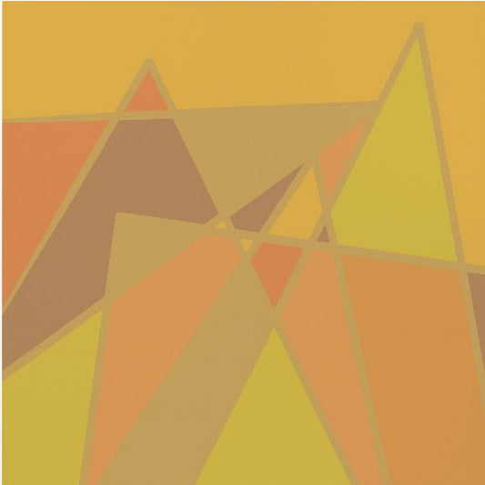 Gouden abstracte bergen | Canvas