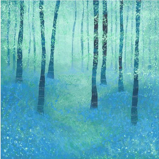 Bos met blauwe klokjes | Canvas