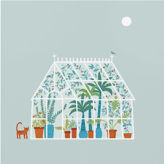 Kas gevuld met diverse planten | Canvas