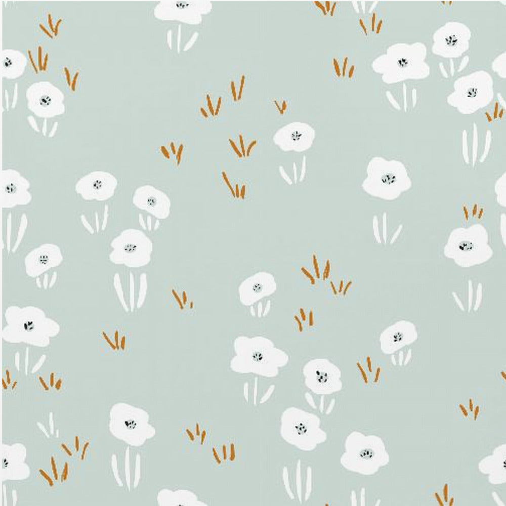 Minimalistisch Wildflower Meadow Mint-patroon | Canvas