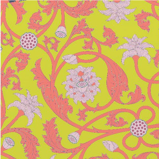 Bloemen grillig doolhof | Canvas