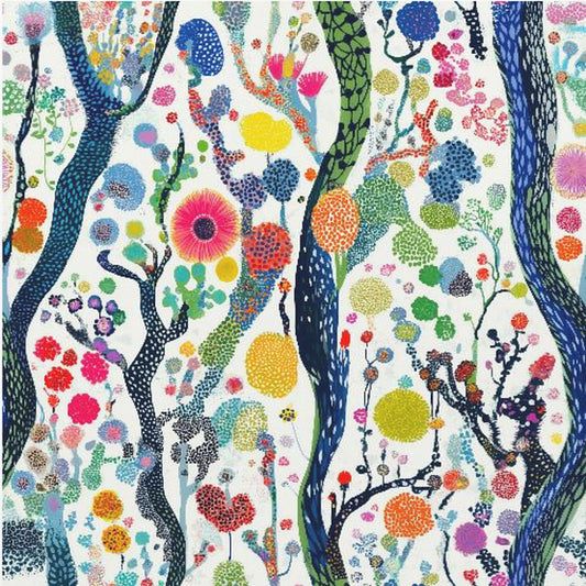 Levendig bloemenbos | Canvas